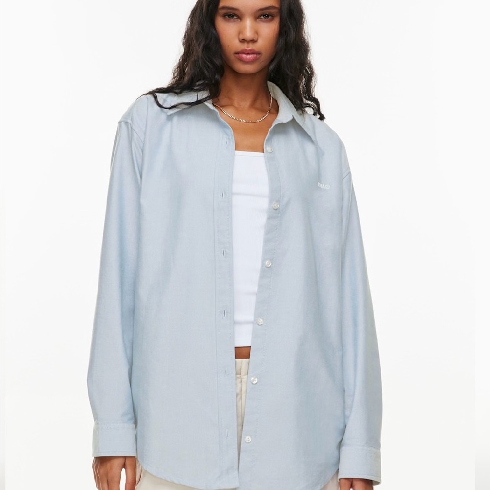 TNA Blue Button-Up Shirt
